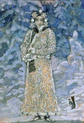 Het Sneeuwmeisje, een schets voor de opera van Nikolai Rimsky-Korsakov (1844-1908), jaren 1890